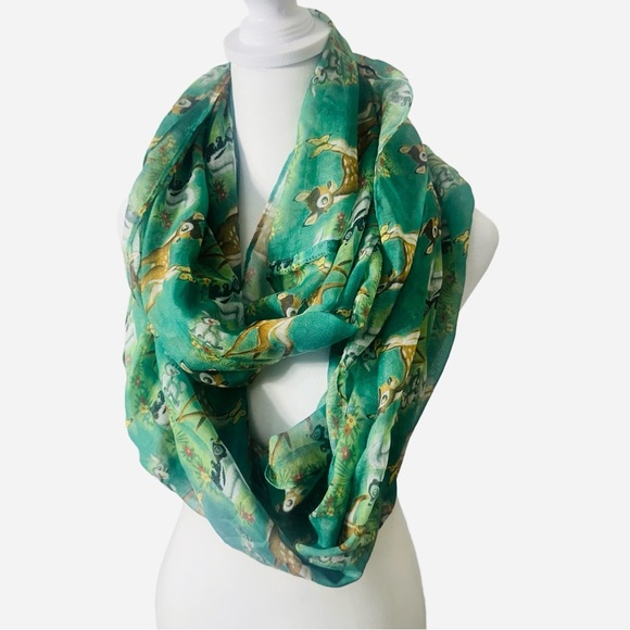 Disney Parks Bambi Infinity Scarf Lightweight Bohochic Cottagecore Kidcore Cute - Picture 1 of 5